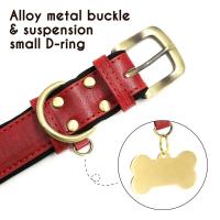 Collar de Cuero Personalizado para Perros Suave y Almohadilla Placa de Identificación de Mascota - details 14