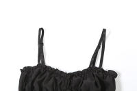 BUNO-Chándal de verano para mujer, Tops cortos deportivos informales sexis sin mangas + Leggings fruncidos de cintura alta, ropa de calle firme a juego - details 15