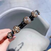 Diadema fija con flequillo de diamantes de imitación antideslizante, accesorios para el cabello dulces, bandas para el cabello con Clips, tocado de estilo coreano, Aro para el cabello brillante - details 6
