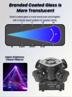 Luz de Fiesta de 80W en Forma de Lira Efecto de Disco con 4 Brazos Control Remoto DJ - details 3
