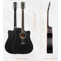 Guitarra Eléctrica-Acústica 4/4 41 Pulgadas Cutaway Cuerdas Metálicas Equalizador de 4 Bandas - details 5