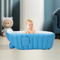 Bañera inflable de interior para niños, lavabo de baño para el hogar, bañera inflable para bebés, piscina para niños - details 1
