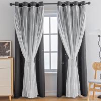Cortinas de dormitorio opacas aislantes de doble capa con gafas de protección UV, 1 pieza - details 2