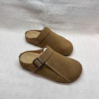Zapatos Plataforma Retro Mujer 2025 Nueva Primavera Casual Versátil Lazy Nubuck Bolsa Cabeza Media Zapatilla - details 11