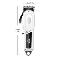 Hatteker-maquinilla eléctrica para cortar el pelo, salón profesional, cortapelos de alta potencia, uso doméstico, afeitadora de barba, empujador, carga USB - details 23