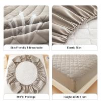 Funda de colchón gruesa de tela de aire 3D, Protector de colchón 100% impermeable, Sábana bajera suave y transpirable (sin funda de almohada), 1 unidad - details 5