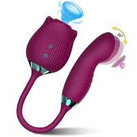 Vibrador de Lengüaje Potente Estimulador de Clítoro y Pezón Diversión Adulta 2 en 1 - details 0