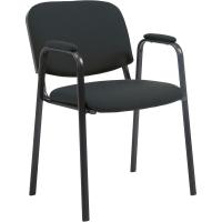 Confidente Ken Pro Tapizada En Tela I Silla De Conferencia con Base De Metal Negro I Silla De Oficina Sin Ruedas I Color:, Color:Negro - details 0