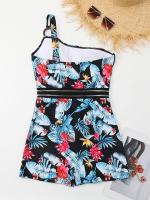 Bañador de una pieza con estampado Tropical para mujer, ropa de baño femenina para la playa, traje de baño de realce para verano, 2023 - details 4