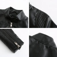 Chaqueta de cuero de imitación para mujer, abrigo de motociclista de moda, ropa de primavera y otoño - details 9