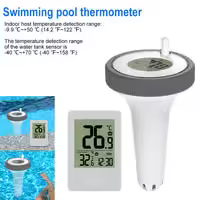Termómetro inalámbrico flotante para piscina, dispositivo con Monitor de temperatura interior, reloj para estanque, bañera de hidromasaje y Acuario - details 4
