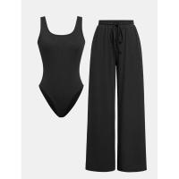 Conjunto de verano 2024 para mujer: top sin mangas y pantalones palazzo - details 1