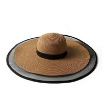 Salida grande a la playa de paja, nuevo sombrero de visera de malla de verano para sandalia de protección solar para mujer - details 4