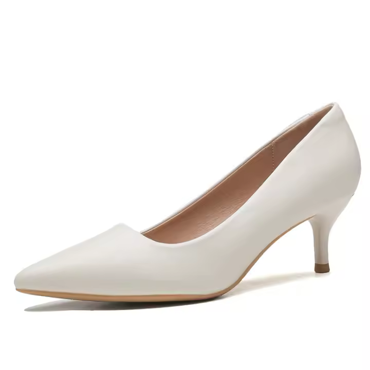 Desnudo tacones altos de las mujeres stilettos primavera y verano 2025 francés suave cuero puntiagudo temperamento profesional zapatos de trabajo. - 1