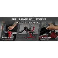 GMWD y Curl Special hine para parte inferior del cuerpo, Banco de ejercicios ajustable con carga de placas, Extensión giratoria de piernas para muslos, Gimnasio en casa - details 4