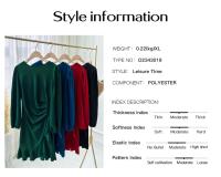 New women's elegant puff sleeve solid color dress Wxxbd - details 0