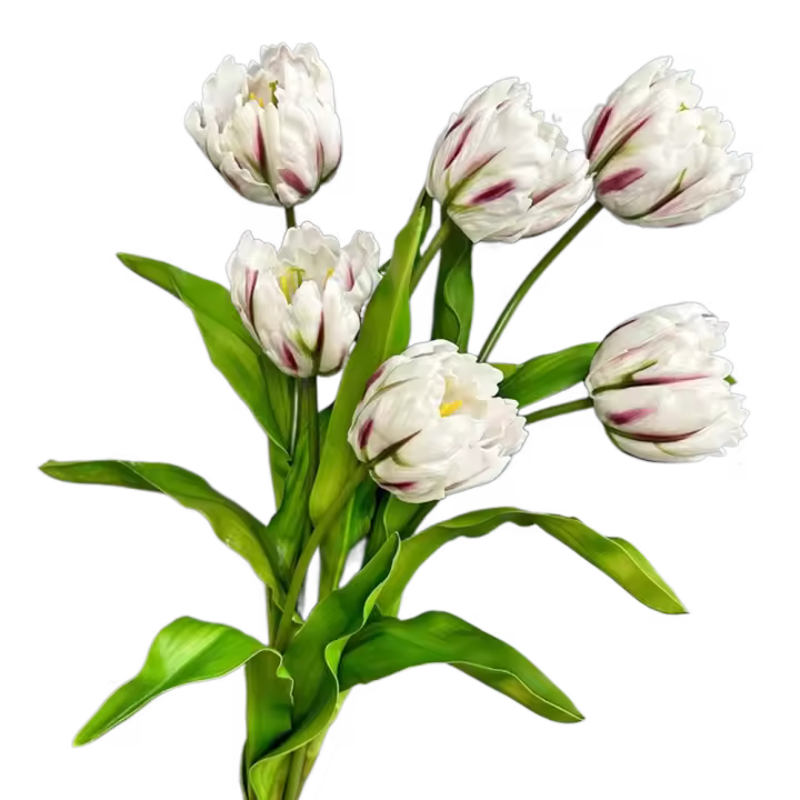 Ramas de tulipán artificiales de PU, tacto Real, hecho a mano, tallo de tulipán rococó, Festival, flor de tulipán de imitación, decoración para fiesta de bodas - 1