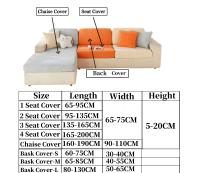 Fundas de Cojín Ajustables para Sof, Chaise Lounge Sofá Protector de Cojín de Asiento de Tela de Poliéster de Alta Elasticidad - details 1