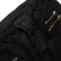 Pantalones vaqueros azules para hombre estilo motociclista pantalones desgastados carga militar moda - details 13