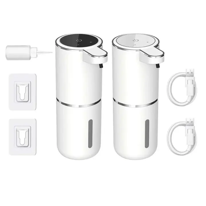 Líquido sin contacto 380ml, ES, USB, montaje en pared, pantalla inteligente, sensor infrarrojo automático, dispensador de jabón, desinfectante de manos - 1