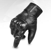Guantes de cuero Real para motocicleta, impermeables, a prueba de viento, cálidos, transpirables, táctiles, para invierno y verano - details 2