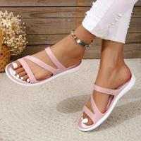 Sandalias transpirables e impermeables para mujer, zapatillas deportivas a la moda, antideslizantes, chanclas planas de verano para exteriores - details 3