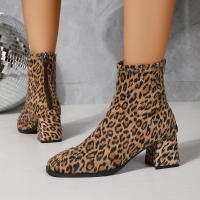 Botas de tacón alto de moda para mujer Primavera-Otoño-Invierno 2025 Cabeza cuadrada cremallera trasera - details 3