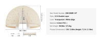 SucceBuy Buble Dome Tent Doble Cubierta Transparente y Amarillo Claro Refugio de Casa Geodésico al Aire Libre Impermeable para Acampar, Patio, Comedor, Fiestas - details 6