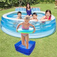 Baño de Pie Inflable Portátil Doble Función para Entrada de Piscina y Baño de Perros Material PVC - details 1