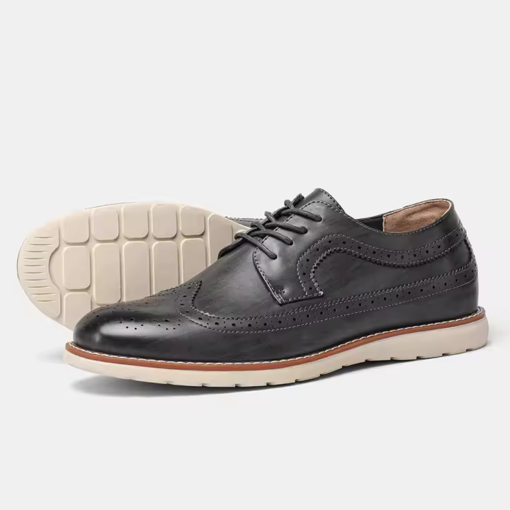 Zapatos casuales ultraligeros Brock para hombre, zapatillas de cuero cómodas de primavera y verano retro - 1