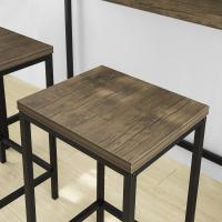 Conjunto de Mesa y taburetes de Estilo Industrial Mesa Alta de Bar + 2 taburetes Juego de Barra - details 5