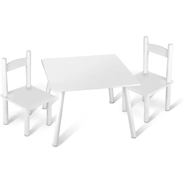 Juego de Blanco Muebles Infantiles para Niños, Estable, Diversión y Aprendizaje, Fácil Montaje - 1