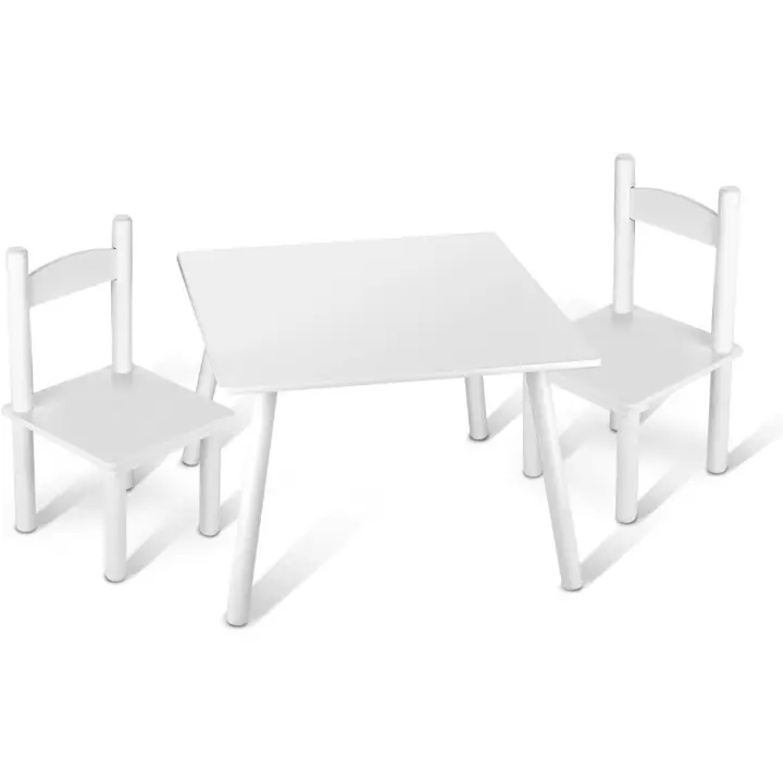 Juego de Blanco Muebles Infantiles para Niños, Estable, Diversión y Aprendizaje, Fácil Montaje - 1