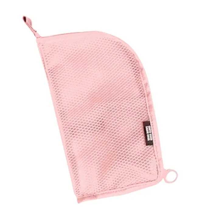 Bolsas de aseo plegables, bolsa de almacenamiento para cepillos de dientes de viaje, bolsa de maquillaje, organizador de lavado, bolsa para brochas de maquillaje, bolsa de cosméticos de malla, 1 ud. - 1