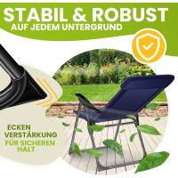 Sillas de Jardín Plegables de Aluminio con Respaldo Alto Ajustable 7 Posiciones, Apoyabrazos Transpirables, Portátiles, Silla de Camping para Jardín y Terraza - details 5