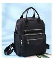 Mochila de viaje informal para mujer, bolso de mano de gran capacidad, monedero negro de hombro Oxford impermeable. - details 1