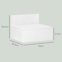 2 Mesitas de Noche Flotantes Mesitas de Noche para Dormitorio con Cajón Mesas de Noche para Habitación Salón Hogar 43x36,5x30,5 cm Blanco - details 6