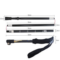 Palitos de Senderismo Ultra-ligeros Ajustables y Plegables de Aleación de Aluminio 7075 para Turismo y Escalada en Montañas - details 3