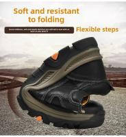 Zapatillas de deporte de alta calidad para hombre, zapatos informales de cuero para hombre, calzado deportivo Retro transpirable para caminar, zapatillas de senderismo al aire libre - details 4