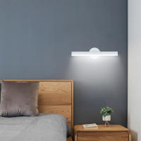 Goeco-Lámpara LED de Pared Giratoria Moderna, 12W Aplique de Pared de Estilo Nórdico, 6500K/3000K Luz Blanca Fría/Caliente, Iluminación Interior de Luz Nocturna para Pasillo, Balcón, Escalera, Dormitorio, 220V, Blanco, 38*10*6CM, 426LM - details 4