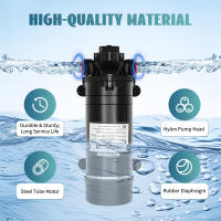 Bomba de agua de diafragma autocebante, 160PSI, 220V, 0.55A, 5,1-5,5 L/min, 26x10x10,5 cm/10,2x3,9 x 4.1in, fácil de llevar - details 2