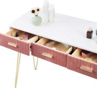 Tocador con cajones Espejo Tocador Mesa grande 100x40cm rosa - details 2
