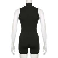 Pantalones cortos sin mangas de una pieza, novedad de verano de Surf 20224, traje de baño deportivo de playa para mujer, conjunto de Bikini negro con cremallera Sexy para - details 5