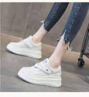 Zapatos blancos con suela absorbente de cuero para deportes de primavera y otoño para mujer - details 4