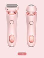 Maquinillas de afeitar eléctricas para mujer, afeitadoras faciales 2 en 1 para Bikini, depilación para axilas, piernas, recortador corporal para mujer, resistente al agua IPX7 - details 15