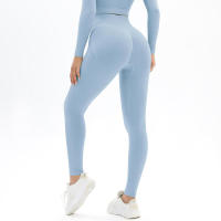 -Leggings de yoga sin costuras para mujer, leggings de gimnasio, ropa deportiva de entrenamiento, pantalones de cintura alta - details 20