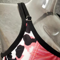 Conjunto de baño Funda trasera de manga fina con estampado de leopardo y pliegues - details 19