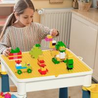 Infantil, Mesa de Actividades Construccion y Silla con 128 Piezas Juguetes de Creativos Grandes Clásicos para Niñas, Rosa - details 15