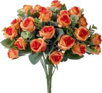 Rosa de seda Artificial de 10 cabezas, ramo de eucalipto y peonía blanca simulada, decoración de boda, flores falsas, decoración de jardín y hogar - details 30