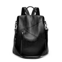 Mochila De piel auténtica para mujer, bolso de hombro de piel de vaca con retales, antirrobo, para viaje, universidad, 2023 - details 1